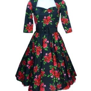 Hell Bunny Vixen vintage style Rose Dress